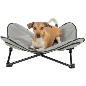 Campingbett STRONG für Hunde, dunkelgrau/petroleum 69 x 20 x 69 cm